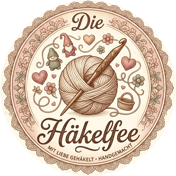 Logo: Die Häkelfee – mit Liebe gehäkelt, handgemacht