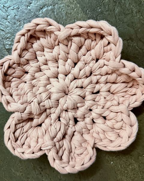 Gehäkelt: Untersetzer Blume